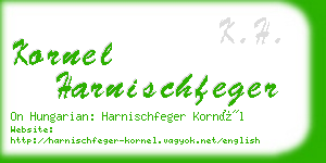 kornel harnischfeger business card